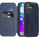 Kalanka - coque magn�tique pour iphone 17 - etui en cuir pu avec compartiments pour cartes, chargement ...