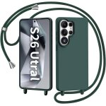 Kalanka - coque pour samsung galaxy s26 ultra avec cordon, collier etui silicone liquide avec tour de ...