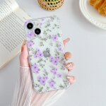 Kalanka - etui pour iphone 15, coque transparente en tpu souple avec motif marguerite, protection ultra ...