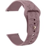 Kalanka - grav� floral bracelets de montre 20mm 22mm, bracelets en silicone imperm�ables, bracelet de ...