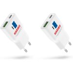 Kalanka - haribo 2 - pack mini chargeur usb - c 20w, adaptateur gan pd3. 0 / qc ultra - rapide, compact ...