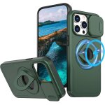 Kalanka - pour iphone 14 pro coque magn�tique(aimants n52) avec support pivotant � 360 degr�s coque antichoc ...