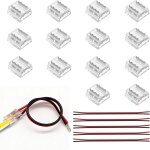 Kalanka - kit de 19 pi�ces pour ruban led fcob cob 2 broches de 8mm, 14 connecteurs transparents sans ...