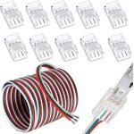 Kalanka - kit de connecteurs de bande led 3 broches 10 mm, 10pcs connecteurs de bande led 10mm + dc 12v ... Kalanka - kit de connecteurs de bande led 3 broches 10 mm, 10pcs connecteurs de bande led 10mm + dc 12v ...