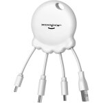 Kalanka - - octopus booster blanc - powerbank 1000 mah + cble multi connecteurs usb - hub usb 4 en 1 ...