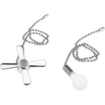 Kalanka - paire pendentif ventilateur de plafond chaîne de traction en métal 12 pouces set avec connecteur ... Kalanka - paire pendentif ventilateur de plafond chaîne de traction en métal 12 pouces set avec connecteur ...