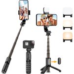 Kalanka - perche selfie avec lumire, perch a selfie trpied smartphone bton selfie extensible tlescopique ...