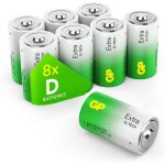 Kalanka - piles d - lot de 8 piles extra batterie type d lr20 1, 5v alcaline - longue dur�e et haute ...