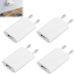 Kalanka - prise usb, 4 pi��ces prise chargeur usb 5v 1a portable, embout chargeur pour t��l��phones portables, ...