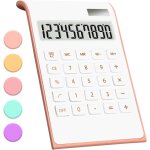 Kalanka - rose gold calculatrice, fournitures de bureau et accessoires, batterie solaire  10 chiffres, ...