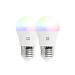 Kalanka - smart - pack de 2 ampoules led intelligentes wifi sph�rique g45 e27 5w (equivalent 40w) rgb ...