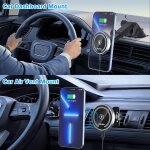 Kalanka - support telephone voiture induction pour magsafe, 15w magntique chargeur sans fil voiture ...