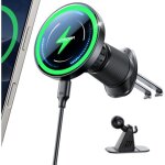 Kalanka - support telephone voiture magsafe induction ensemble 2 en 1 [conception am�lior�e pince double ...