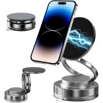 Kalanka - support telephone voiture ventouse vide magnetique rotation 360 degres support pliable universel ...