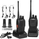 Kalanka - talkie walkie rechargeable pmr446 16 canaux, ctcss / dcs, fm, batterie de 1500 mah, porte ...