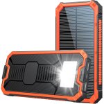 Kalcx - chargeur solaire 20000mah, batterie externe solaire, avec 2 ports usb solar power bank impermable ...