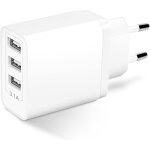 Kalcx - prise usb 3 - port, 15w chargeur usb a secteur adaptateur multiple 5v 3. 1a universel embout ...