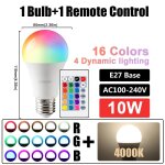 Kalsa - ampoule led rgb multicolore e27 b22, base 16 couleurs, 110v 220v, eclairage intelligent, variable, ... Kalsa - ampoule led rgb multicolore e27 b22, base 16 couleurs, 110v 220v, eclairage intelligent, variable, ...