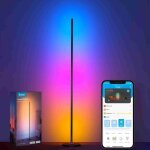 Kaltd - rgbic lampadaire led, wifi lampadaire sur pied fonctionne avec alexa, google assistant, musique ...