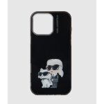 Karl lagerfeld - coque ikon karl et choupette pour iphone 16 pro max, woman, black, size: one size