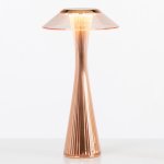 Kartell space - lampe a poser designer led, cuivre