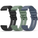 Khkui - 3 pices 20mm 22mm bracelet de montre en silicone, souple bracelet de replacement en dgagement ...