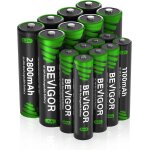 Kit de 16 piles rechargeables aa et aaa nimh, haute capacit (8 aa + 8 aaa), prcharges
