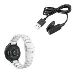 Kit bracelet acier stainless lux + outil + chargeur usb - garmin forerunner 235 - gris
