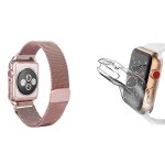 Kit bracelet a fermoir magnétique en boucle milanaise + coque anti - impact para apple watch series 11 ... Kit bracelet a fermoir magnétique en boucle milanaise + coque anti - impact para apple watch series 11 ...