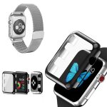 Kit bracelet milanese loop fermoir magntique + coque anti - impact pour apple watch series 6 - 44mm ...