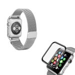 Kit bracelet milanese loop fermoir magnétique + film de verre 3d apple watch series 3 - 42mm - gris Kit bracelet milanese loop fermoir magnétique + film de verre 3d apple watch series 3 - 42mm - gris