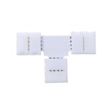 Kit de connecteur de bande led durable 5050, 10mm, 4 broches, 8 types d'accessoires sans soudure, outils ...