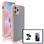 Kit coque antichoc camra protection + film de verre tremp 5d a couverture complte + support magntique ...