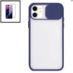 Kit coque avec fenetre anti - choc mat + film de verre tremp 5d a couverture complte pour iphone se ...