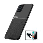 Kit coque magnetic lux + anti - spy 5d full cover + support magntique de voiture renforc pour samsung ...