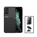 Kit coque magnetic lux + anti - spy 5d full cover + support magn�tique de voiture pour xiaomi redmi note ...