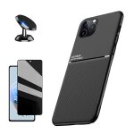 Kit coque magnetic lux + anti - spy 5d full cover + support magn�tique de voiture pour xiaomi redmi note ...