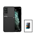 Kit coque magnetic lux + anti - spy 5d full cover pour xiaomi 11i hypercharge - noir