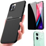 Kit coque magnetic lux + film de verre tremp� 5d a couverture compl�te + film de verre pour cam�ra arri�re ...