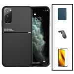 Kit coque magn�tique lux + portefeuille magn�tique bleu + 5d full cover + support magn�tique l pour samsung ...