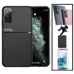 Kit coque magn�tique lux + portefeuille magn�tique noir + 5d full cover + film cam�ra arri�re + support ...