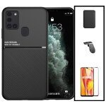 Kit coque magn�tique lux + portefeuille magnetique noir + 5d full cover + support magn�tico l safe driving ...