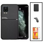 Kit coque magn�tique lux + portefeuille magn�tique noir + 5d full cover + support magn�tique l pour xiaomi ...