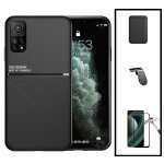 Kit coque magn�tique lux + portefeuille magn�tique noir + 5d full cover + support magn�tique l pour xiaomi ...