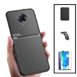 Kit coque magn�tique lux + portefeuille magn�tique noir + 5d full cover + support magn�tique l pour xiaomi ...