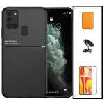 Kit coque magn�tique lux + portefeuille magnetique orange + 5d full cover + support magn�tique de voiture ...