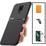 Kit coque magn�tique lux + portefeuille magn�tique orange + 5d full cover + support magn�tique l pour ...