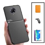 Kit coque magn�tique lux + portefeuille magn�tique orange + 5d full cover + support magn�tique l pour ...