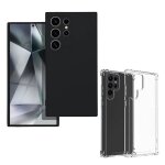 Kit coque en silicone liquide + anti - choc superprotect phonecare pour samsung galaxy s24 ultra - noir ...