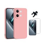 Kit film clearglass + coque silicone + support renforc� phonecare pour xiaomi poco x8 pro max 5g - rose ...